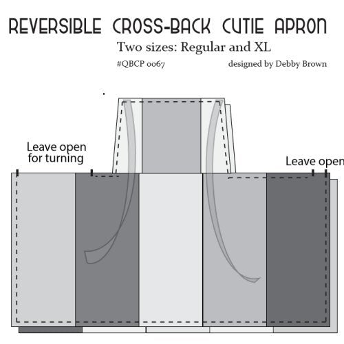 Reversible Cross-Back Apron Cutie Pattern (4 pack)